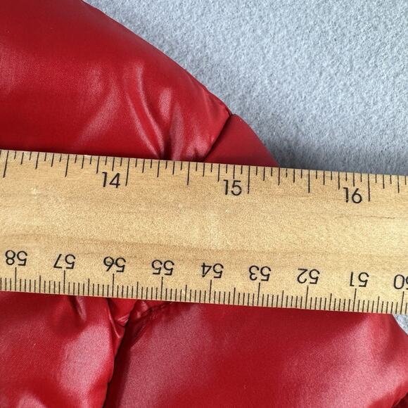 Old Navy Women M Red Lightweight Puffer Jacket Quilted Nylon Zip Front Athleisur - Picture 11 of 13